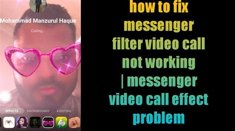 messenger video call filter