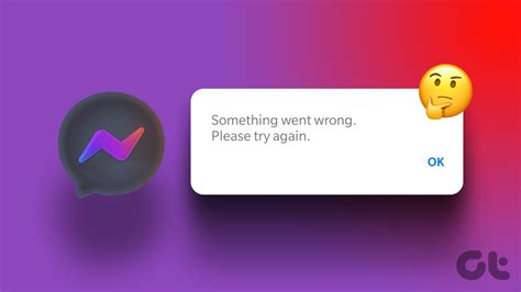 Messenger Yellow Error Message