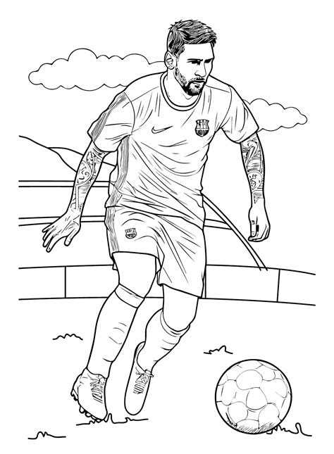 Messi Dibujos Para Colorear