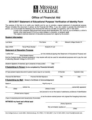 messiah financial aid office