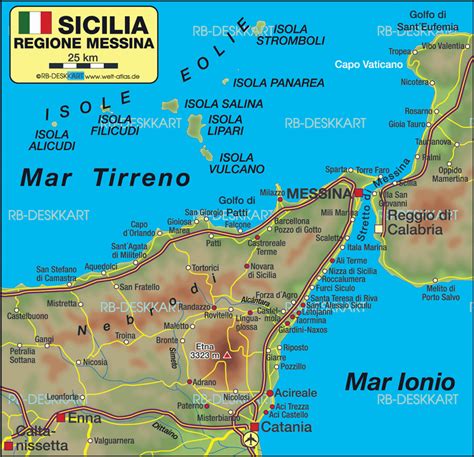 messina italia mapa