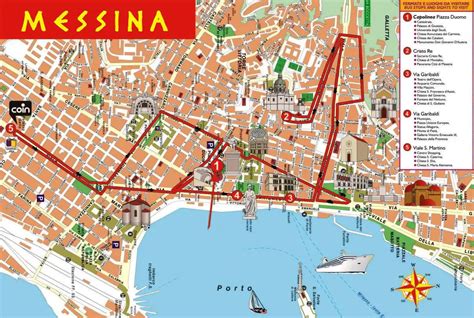 messina sightseeing map