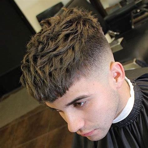 Messy Textured medium long hairstyle for mens