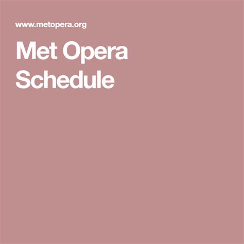 met opera radio weekly schedule
