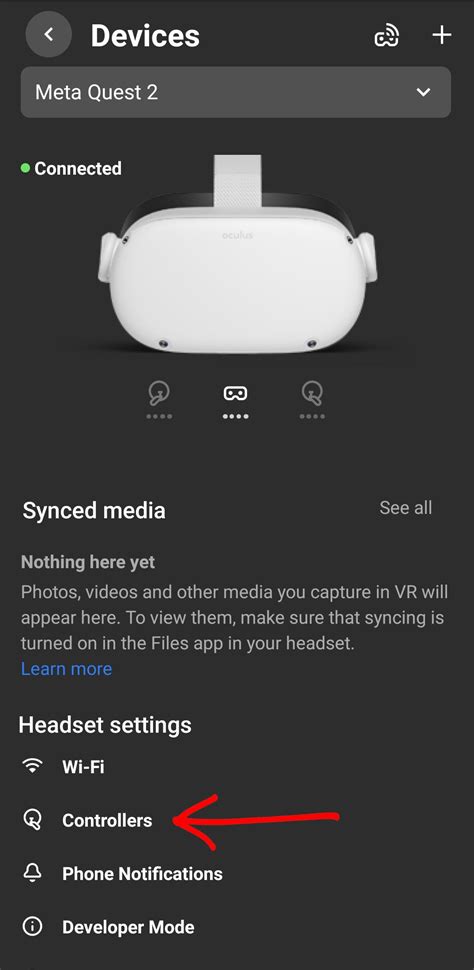 meta oculus cnecting controllers to headset