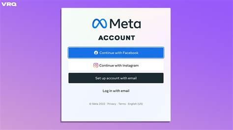 meta quest login account