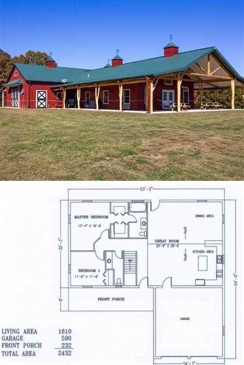 Simple layout house plans Metal house plans, Pole barn house plans