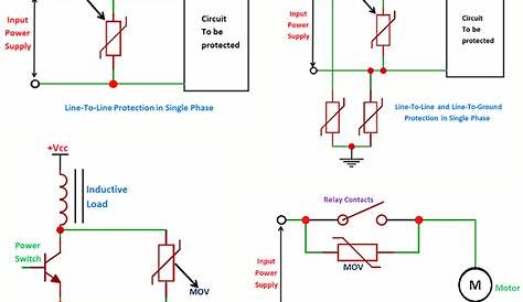 Metal Oxide Varistor Circuit Diagram Surge Protection Connection