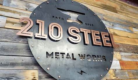 punched metal storefront sign Storefront signs, Store