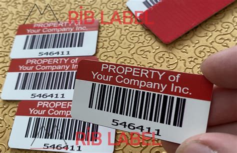 metal asset tags with barcode