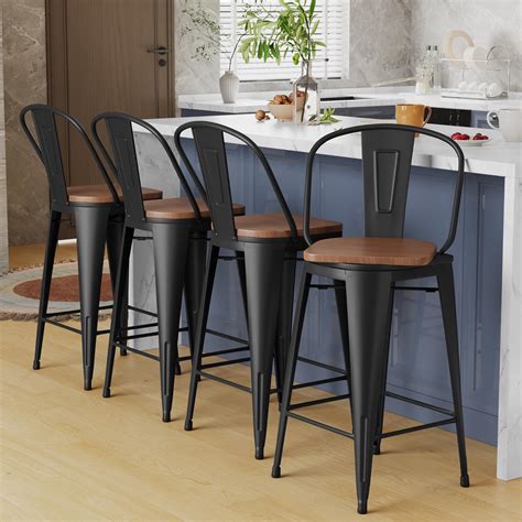 metal barstools with backs
