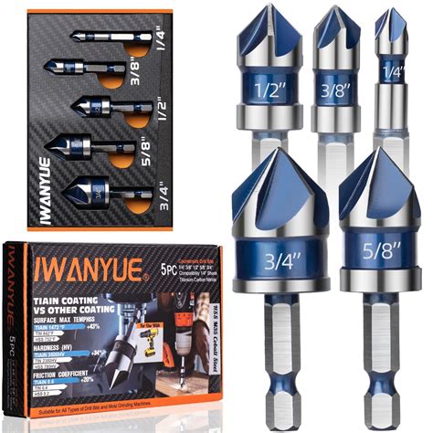 Metal Countersink Drill Bit Set