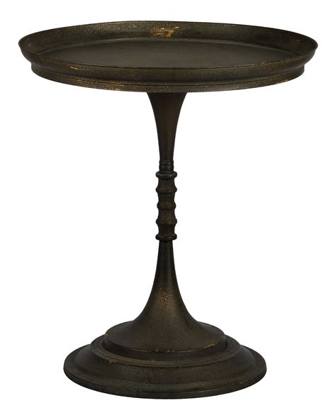 Metal End Table Black