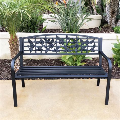 metal garden bench