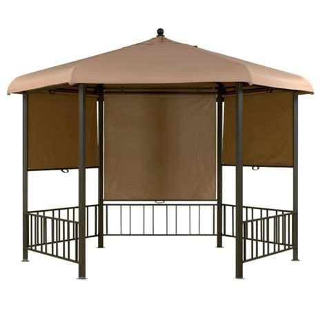 metal gazebo with roller blinds