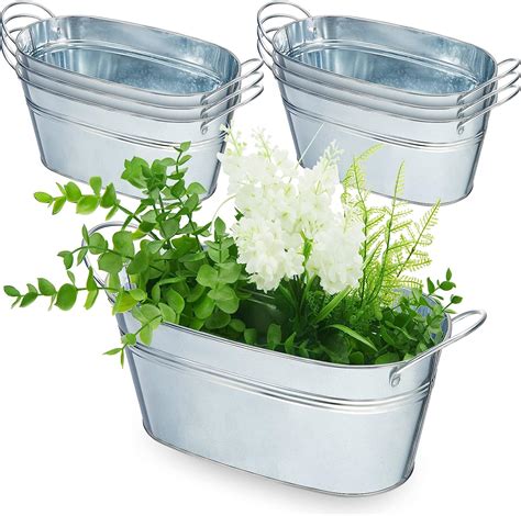 Metal Oval Buckets