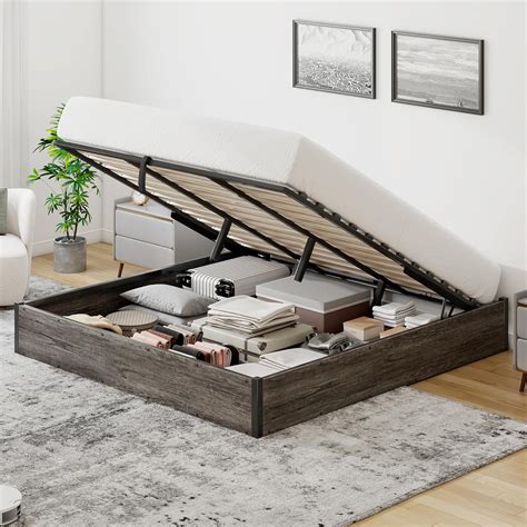 Metal Platform Bed Frame With Storage