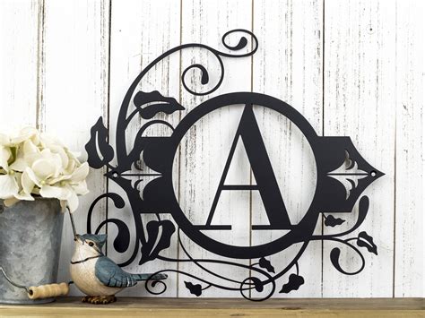 Metal Wall Art Monogram