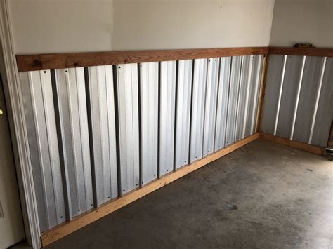 metal walls inside garage