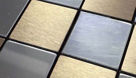 Shop 12 pc. set Metal Subway Tiles in Matte Copper Stainless Steel at