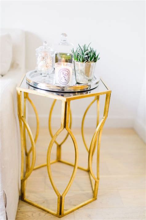 Metallic Gold Side Table