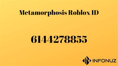 metamorphosis sped up roblox id
