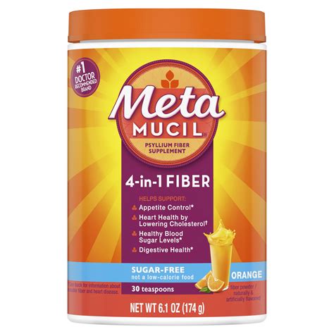 metamucil fiber supplement orange sugar free