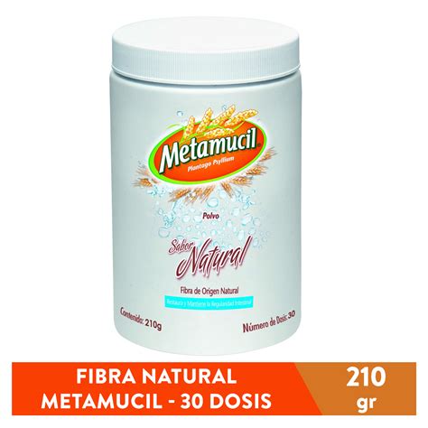 metamucil fibra natural frasco 210g