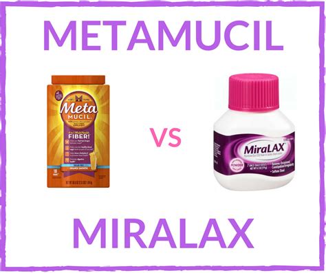 metamucil vs miralax for constipation