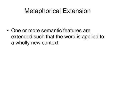 Metaphorical Extension Example Words