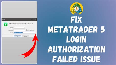 metatrader 5 login failed