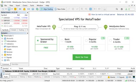 metatrader 5 vps hosting service