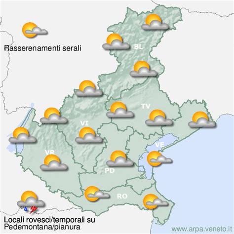 meteo arpav veneto oggi