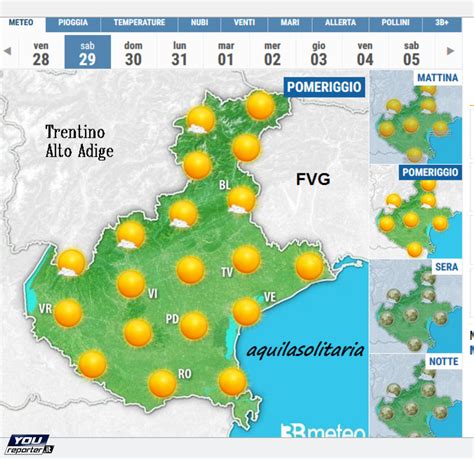 meteo domani in veneto