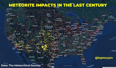 meteor impact sites united states