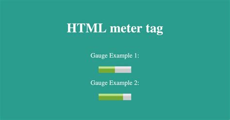 Meter Html Element