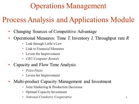 method analysis in operations management