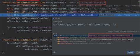 Method Threw 'Java.lang.stringindexoutofboundsexception' Exception
