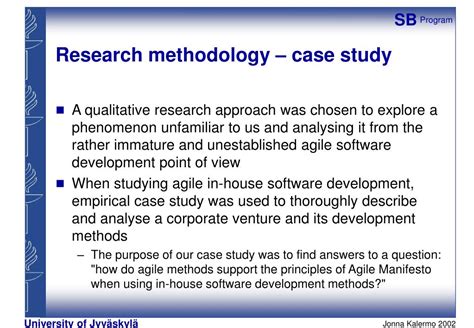 methodology used in case study