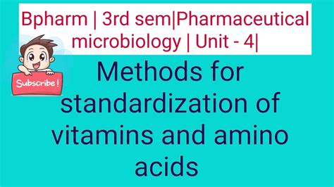 methods for standardization of vitamins