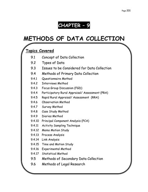 methods of data collection pdf