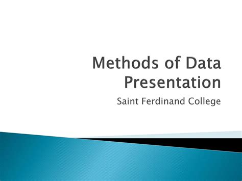 methods of data presentation in statistics