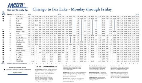 metra schedule chicago