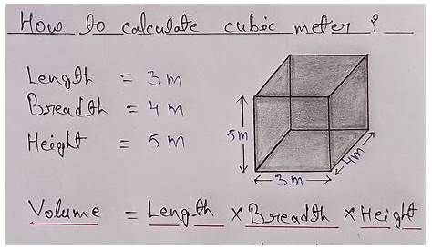 Comment calculer metre cube