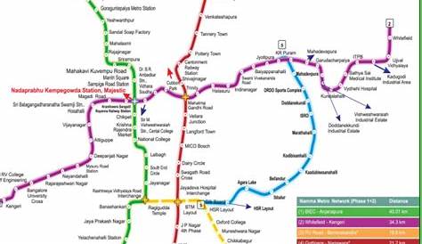 Bangalore metro map Metro station map Bangalore