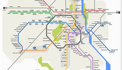 ᐈ Delhi Metro Map 2018 ᐈ Download in hd ᐈ Metro Map in PDF