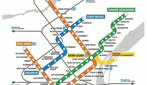 Metro Map Montreal 2018 (SEP18) The I