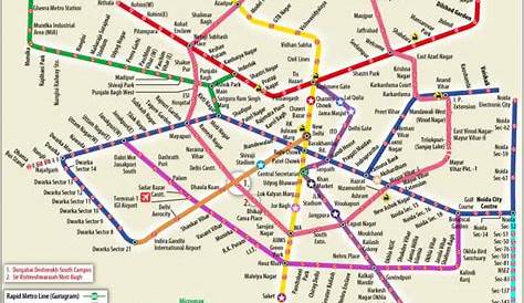 ᐈ Delhi Metro Map 2018 ᐈ Download in hd ᐈ Metro Map in PDF