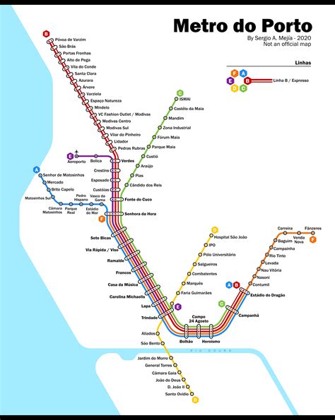 metro do porto linhas mapa