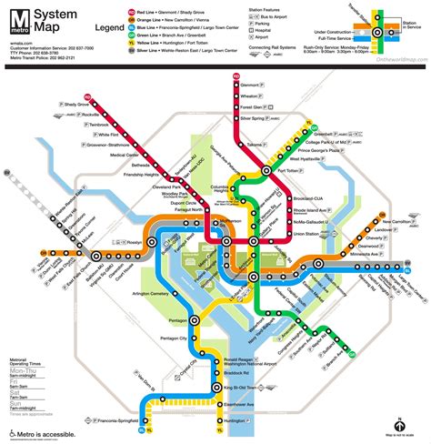 metro map washington dc printable